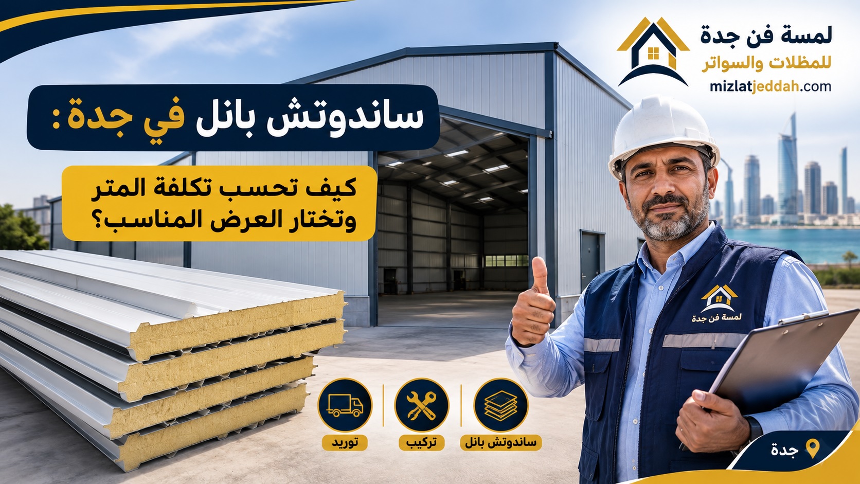 ساندوتش بانل في جدة كيف تحسب تكلفة المتر وتختار العرض المناسب